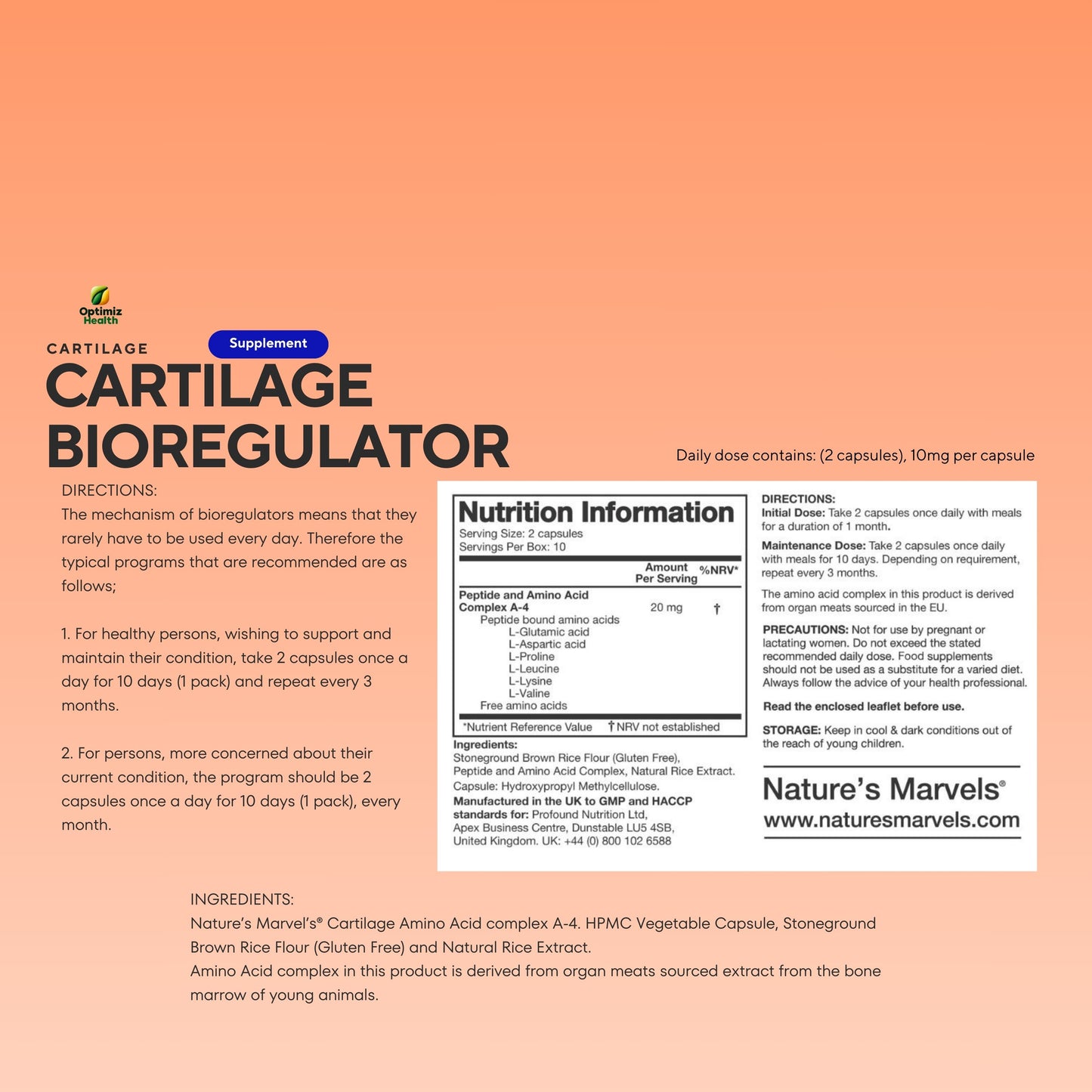Cartilage Bioregulator (Nature’s Marvels™)