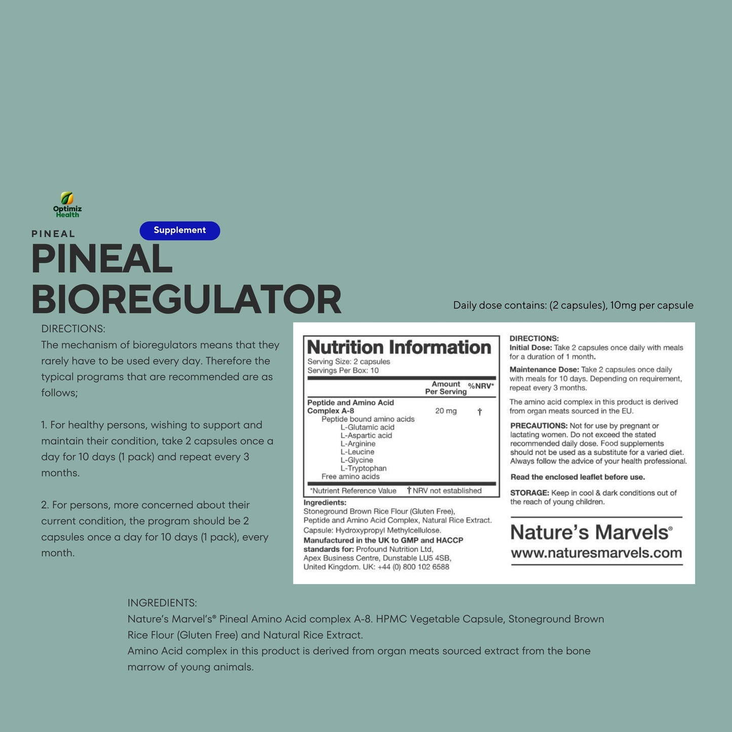 Pineal Bioregulator (Nature’s Marvels™)