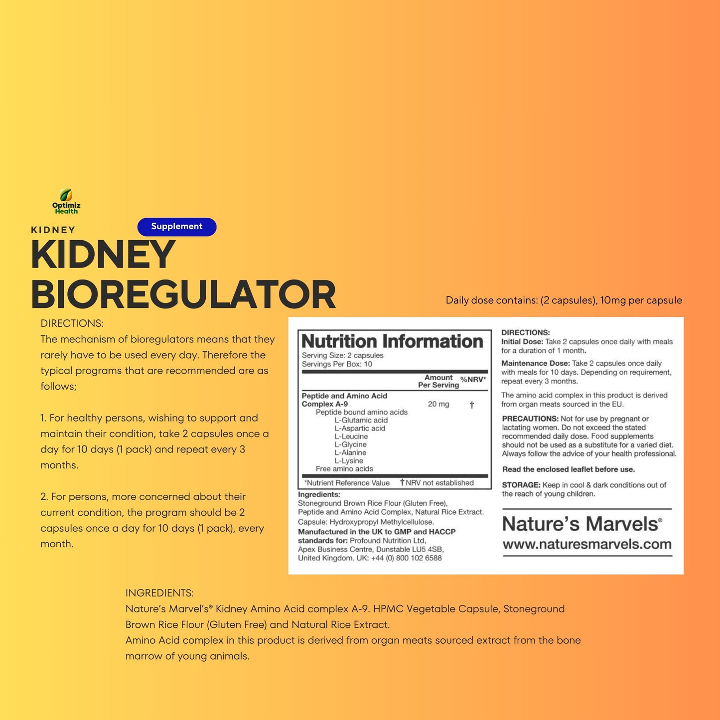 Kidney Bioregulator (Nature’s Marvels™)