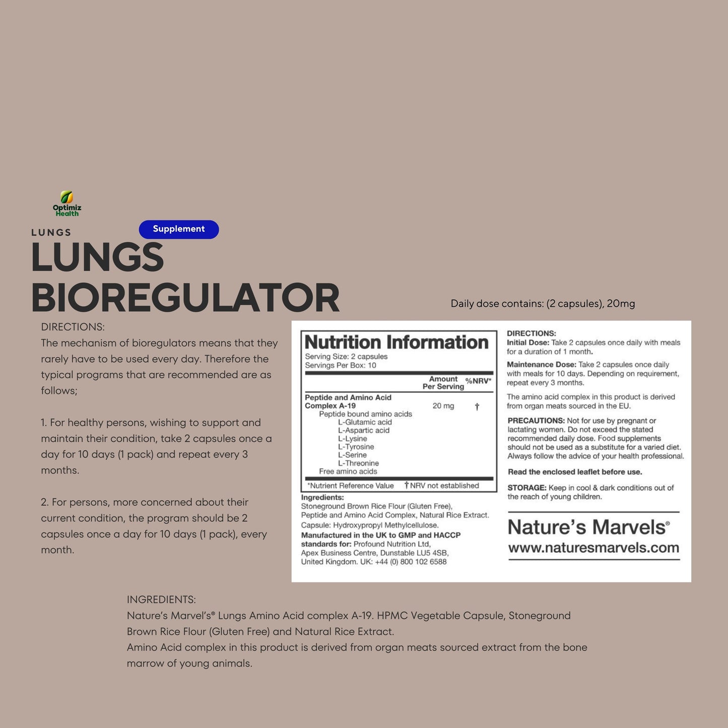 Lungs Bioregulator (Nature’s Marvels™)