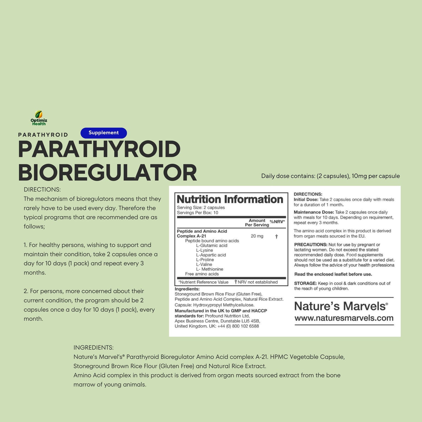Parathyroid Bioregulator (Nature’s Marvels™)