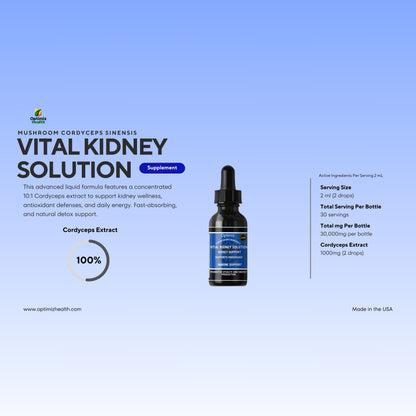 Vital Kidney Solution Dropper – Mushroom Cordyceps Sinensis 1000mg