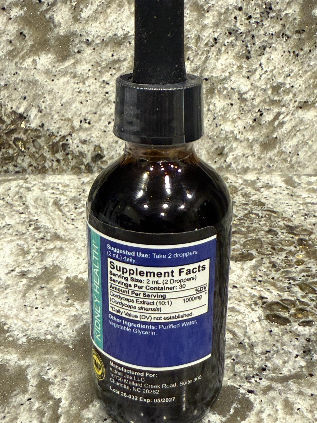 Optimiz Vital Kidney Support & Energy Drops – Mushroom Formula with Cordyceps Sinensis 1000mg