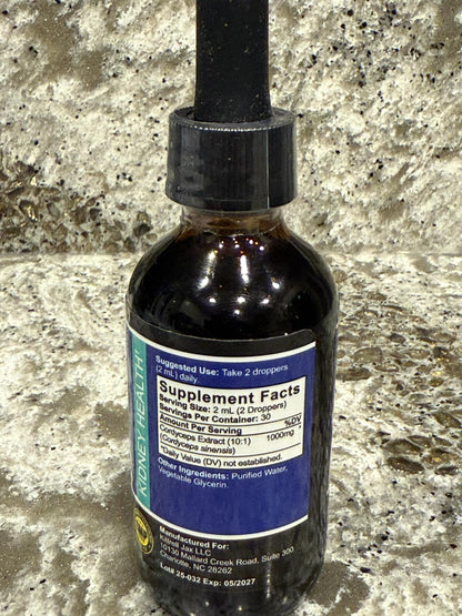 Optimiz Vital Kidney Support & Energy Drops – Mushroom Formula with Cordyceps Sinensis 1000mg
