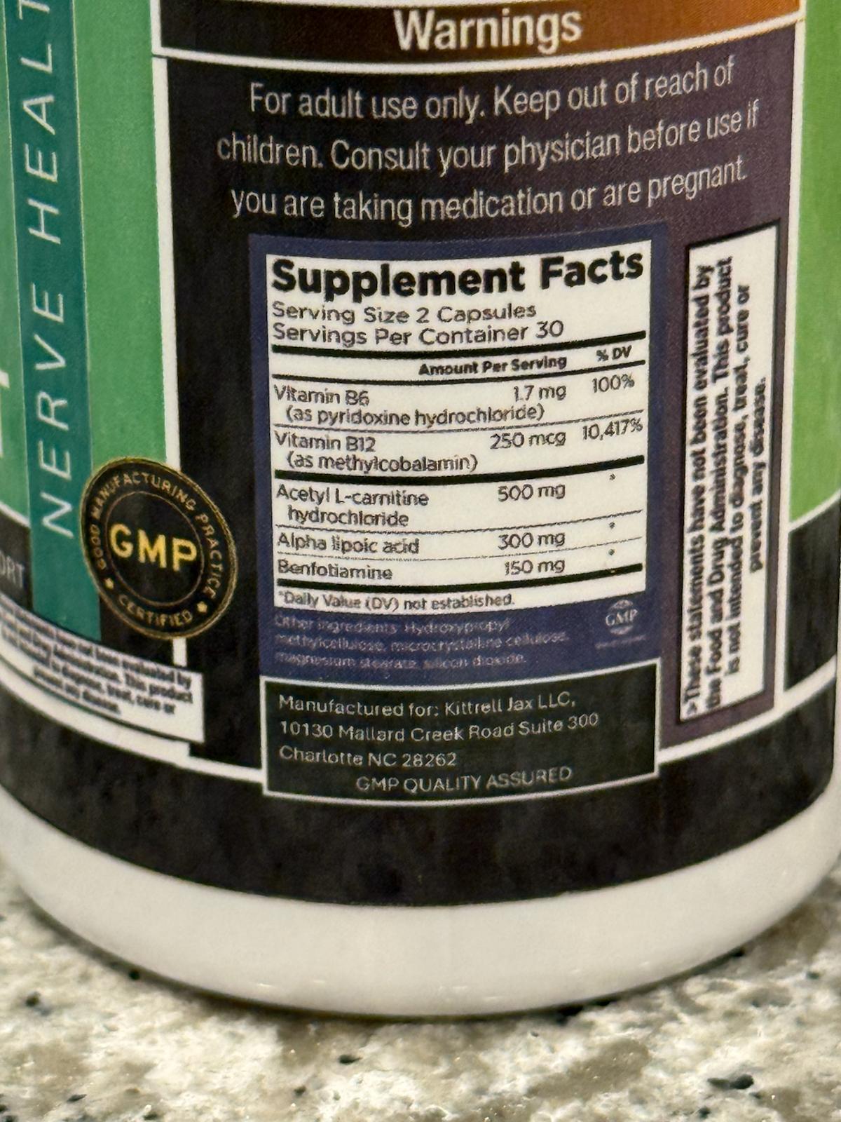 Optimiz NRV-100 Nerve & Total Body Support Formula